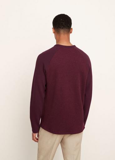 Double Knit Baseball Crew Neck Pullover image number 3