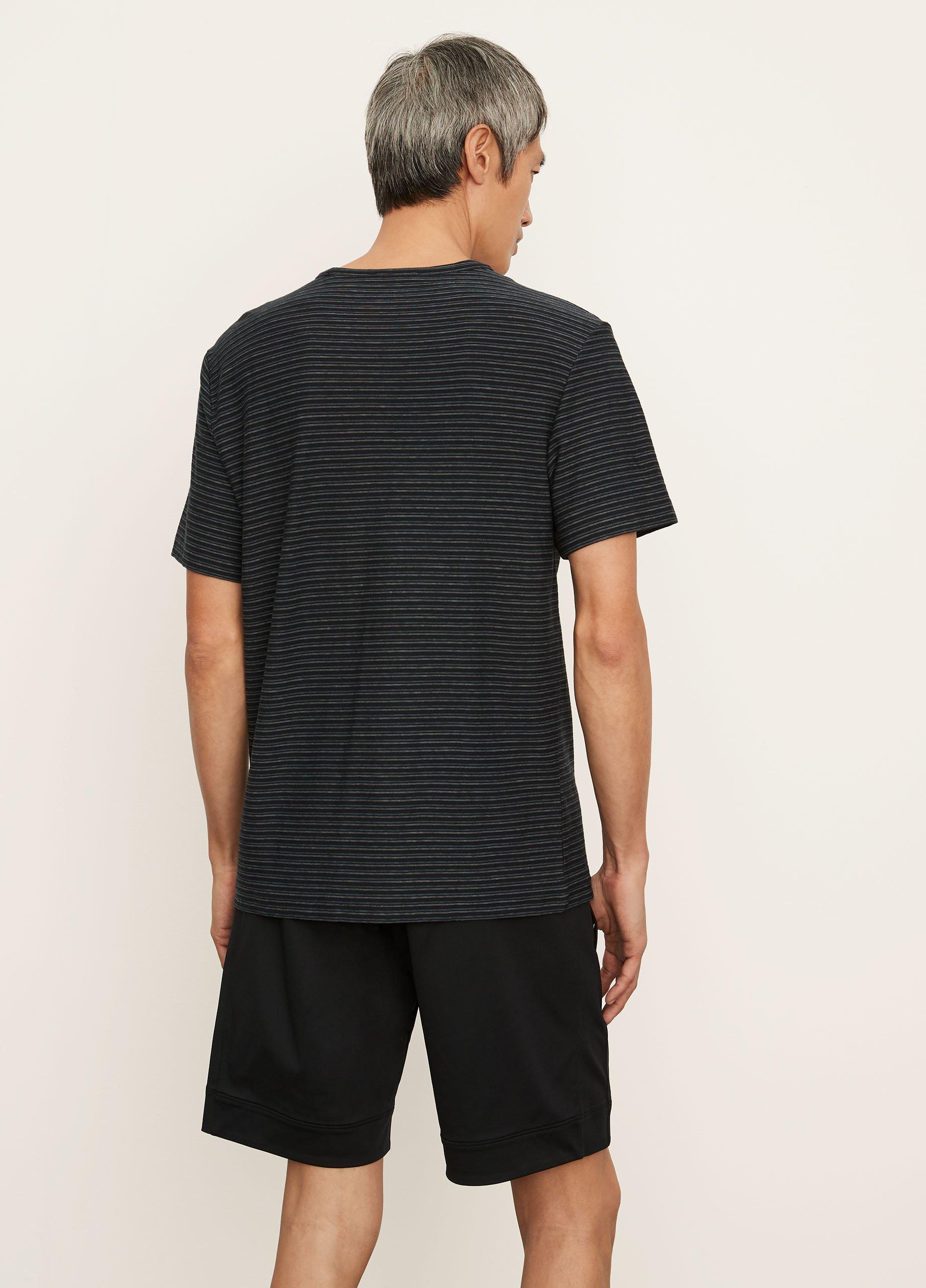 Plaited Stripe Pima Cotton Crew Neck T-Shirt image number 3