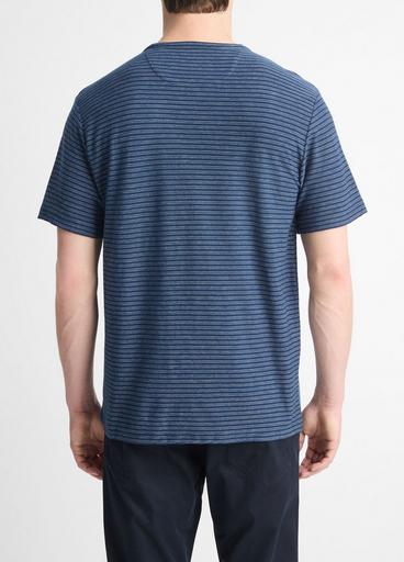 Plaited Stripe Pima Cotton Crew Neck T-Shirt image number 3