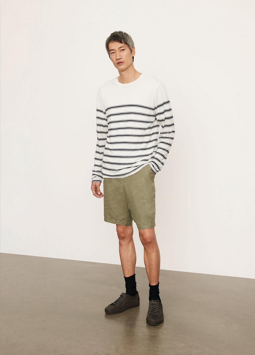 Vince Mens Garment Dyed Stripe T-Shirt