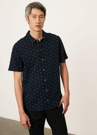 Jacquard Short Sleeve Button-Down Shirt image number 1