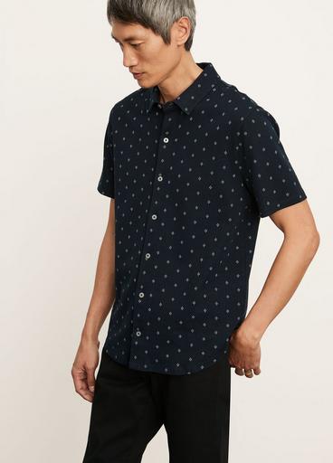 Jacquard Short Sleeve Button-Down Shirt image number 2