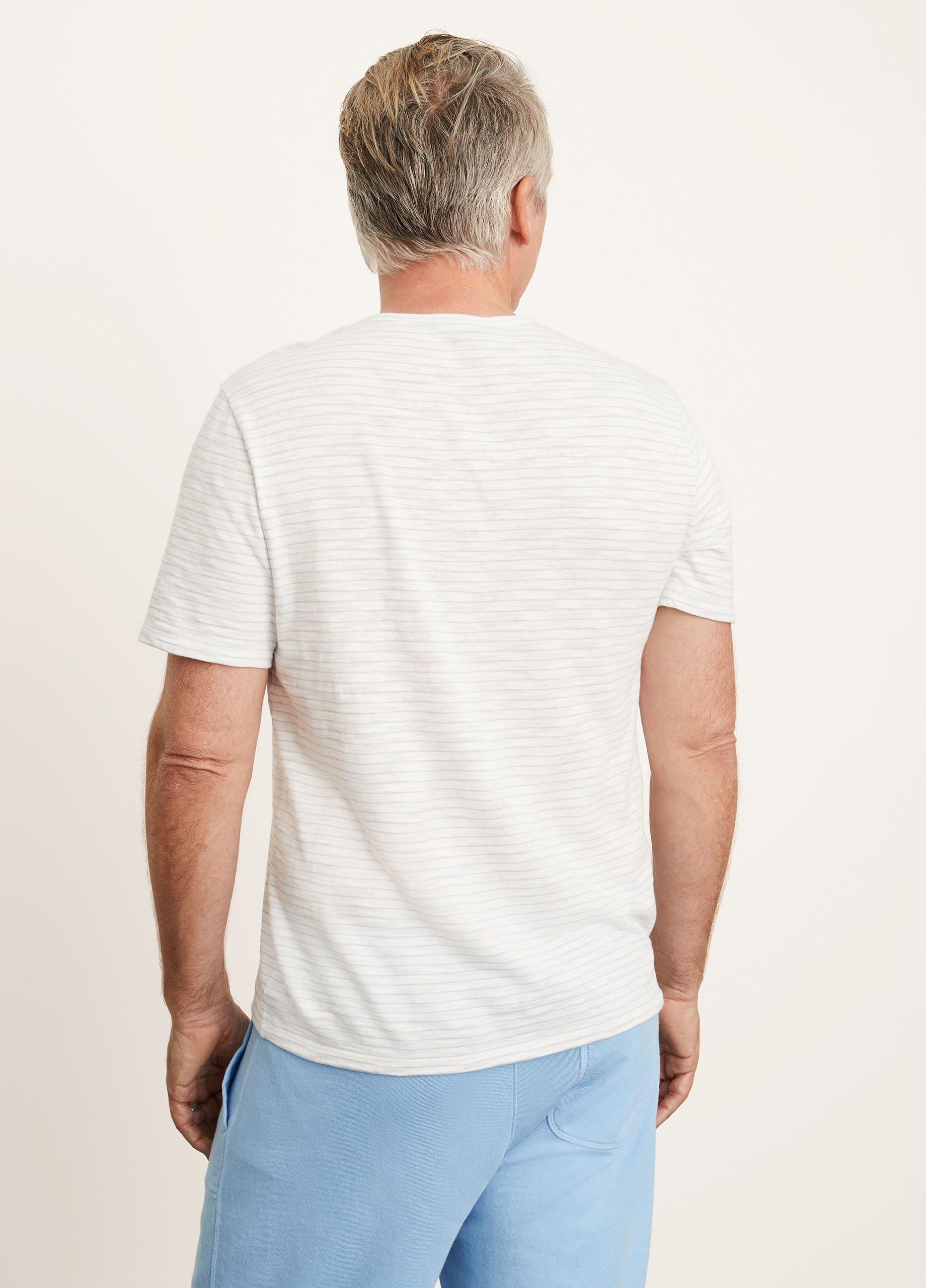 Slub Stripe Short Sleeve Crew Neck Shirt image number 3