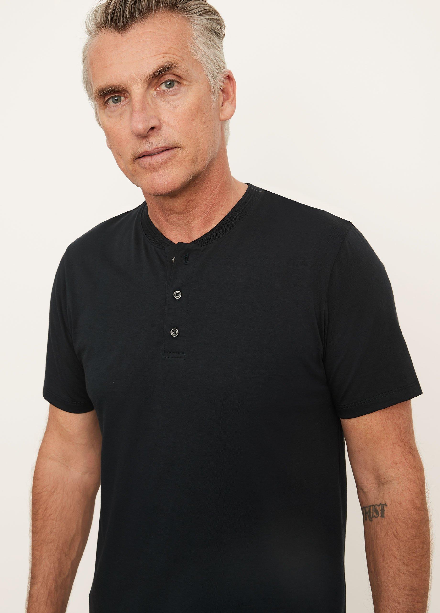 Pima Cotton Short Sleeve Henley image number 1