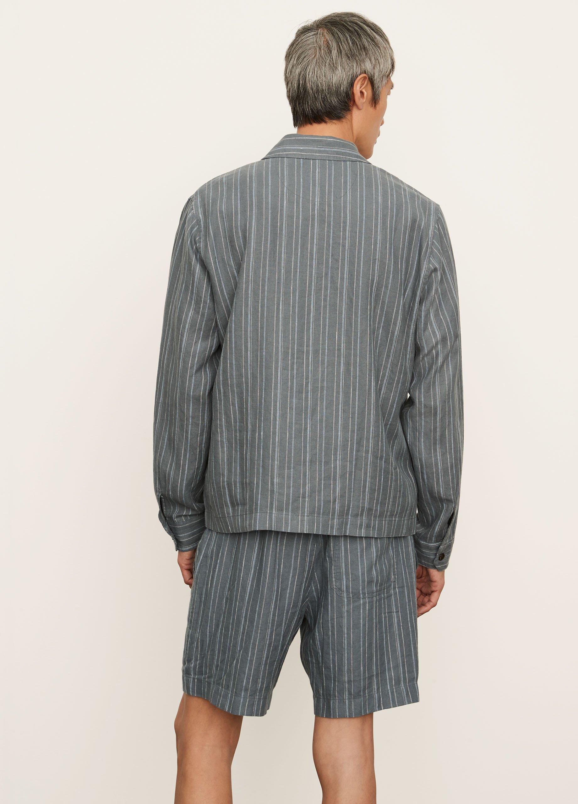 Uneven Stripe Shirt Jacket image number 3