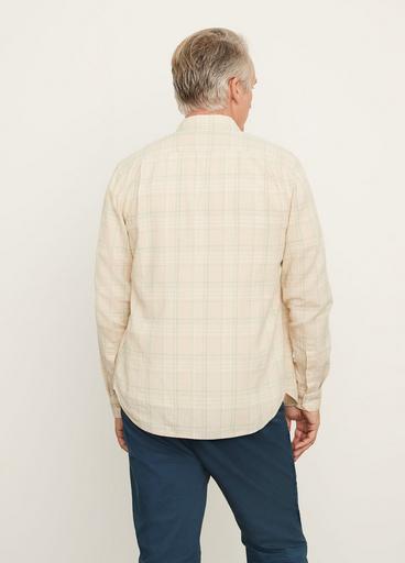 Crosshatch Cotton-Linen Plaid Shirt image number 3