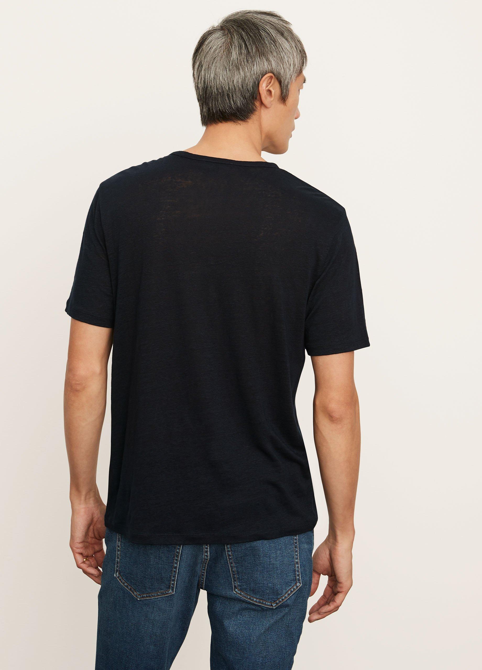 Linen Jersey Short Sleeve Crew Neck T-Shirt image number 3