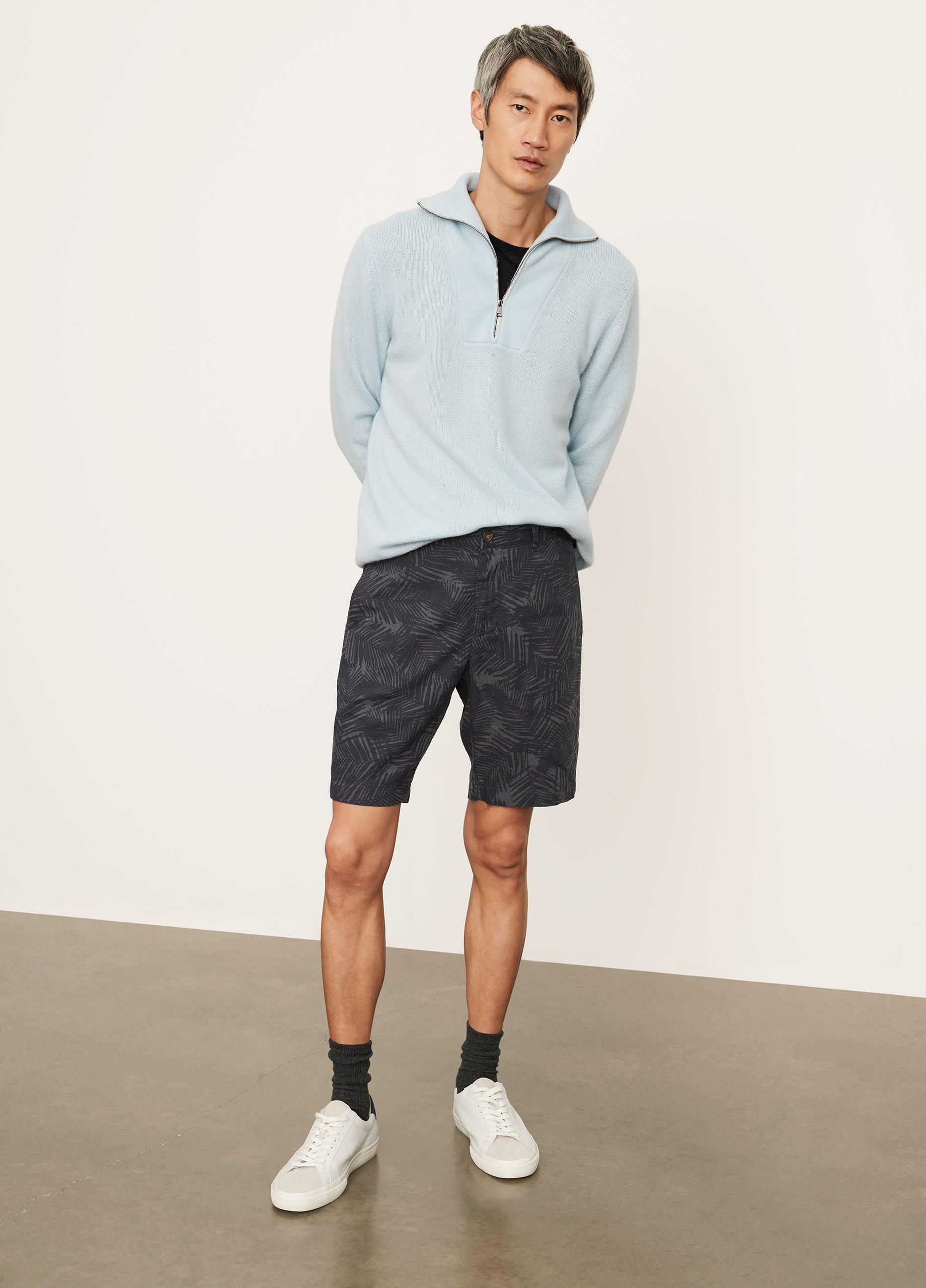 Palm Print Hemp Short image number 0