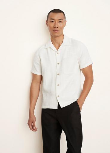 Textured Herringbone Short Sleeve Shirt image number 1