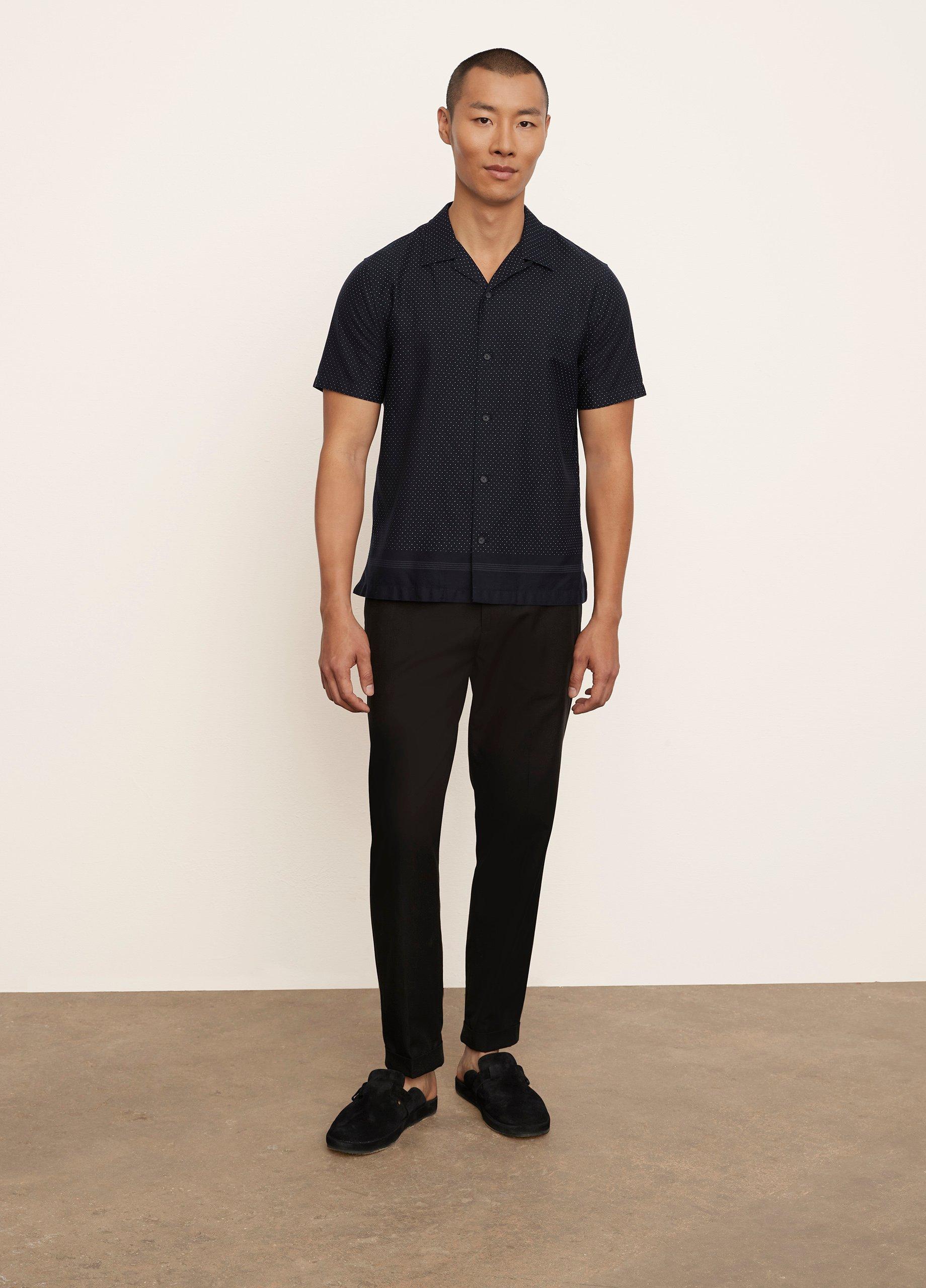 Border-Print Short Sleeve Shirt image number 0