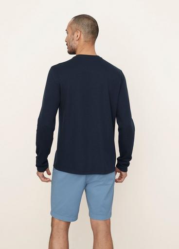 Double-Knit Long Sleeve Henley T-Shirt image number 3