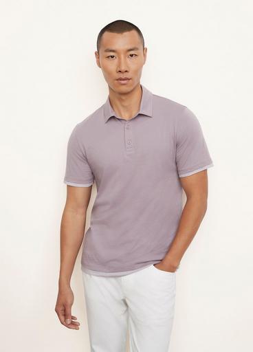 Pima Cotton Double-Layer Short Sleeve Polo image number 1