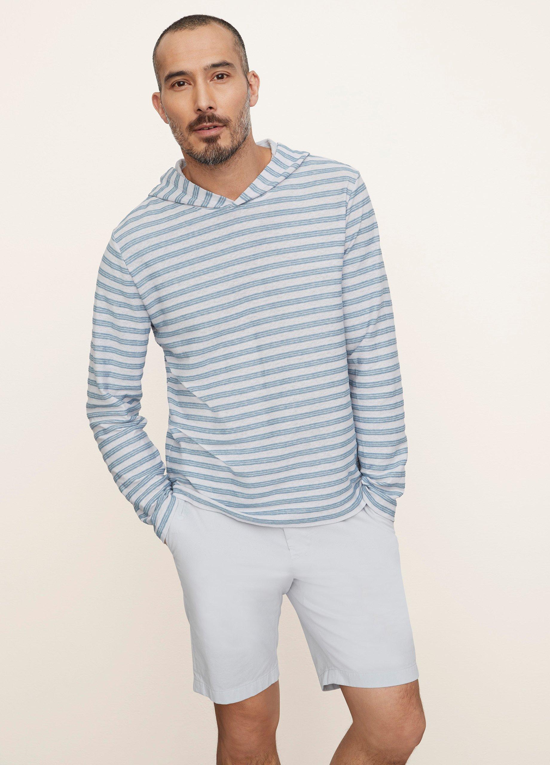 Textured Stripe Popover Hoodie image number 1