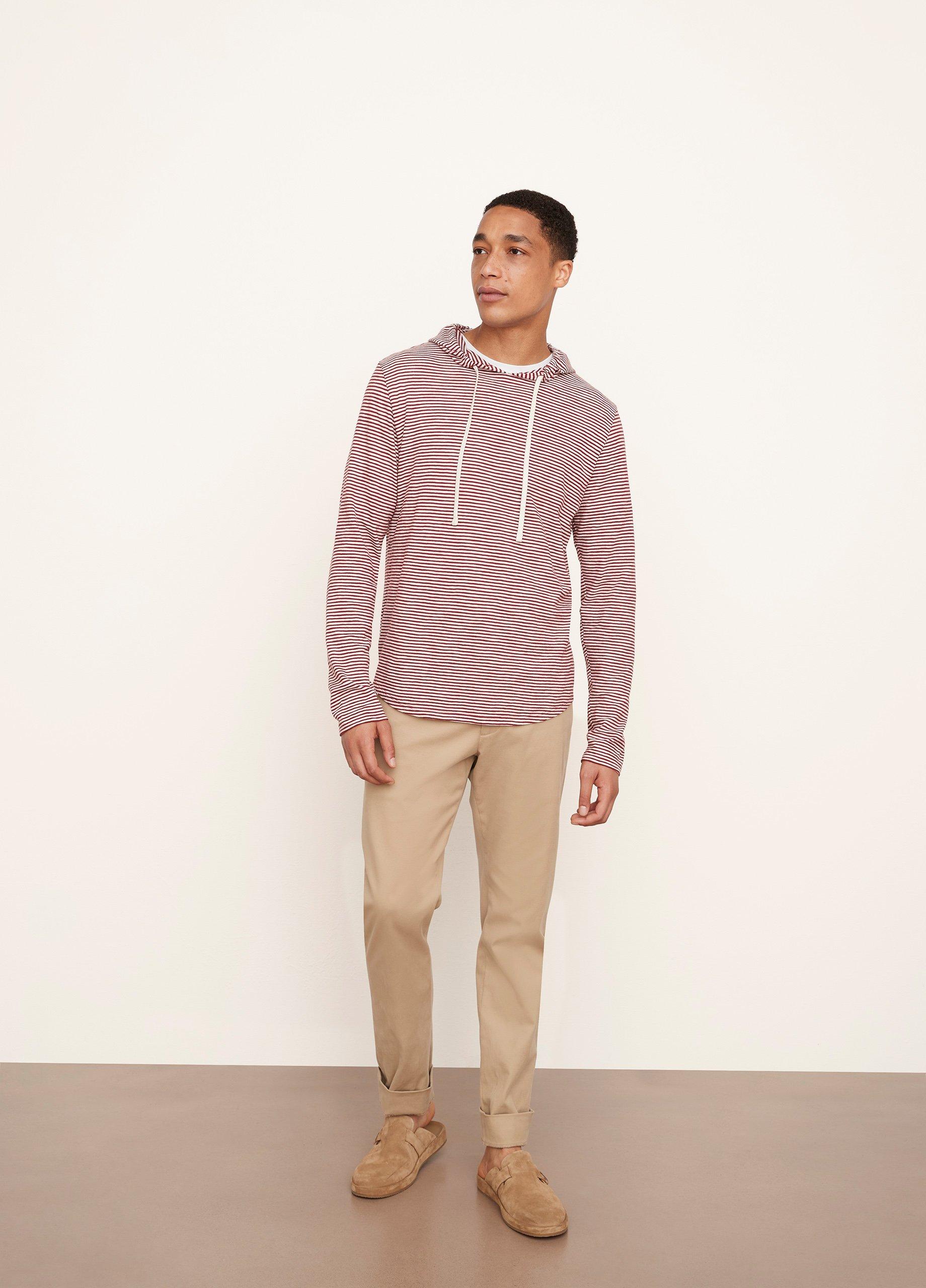 Slub Stripe Popover Hoodie in Vince Products Men | Vince