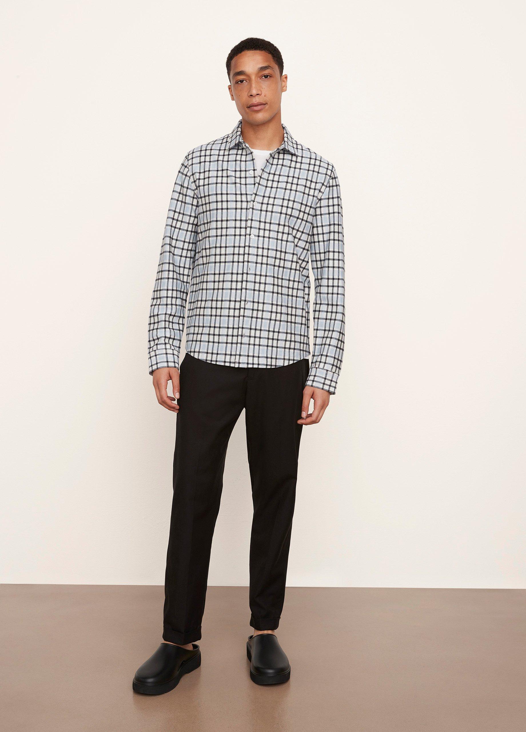 Plaid Double-Knit Button-Down Shirt image number 0