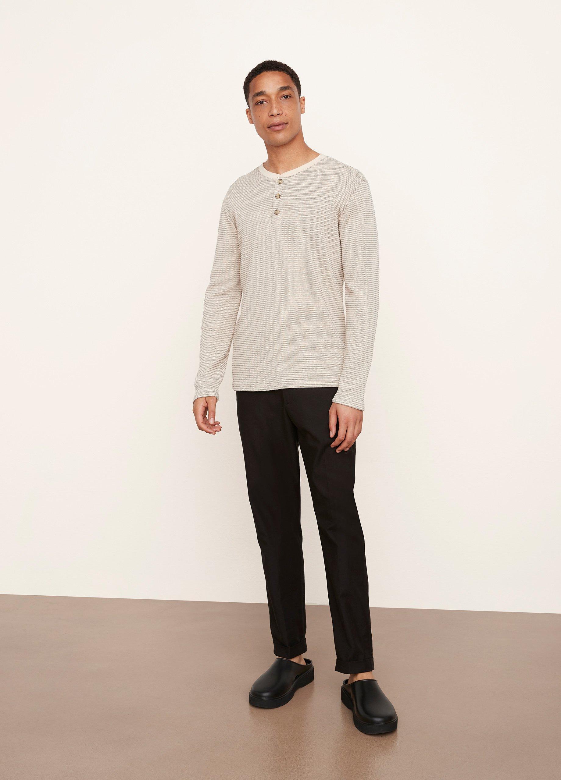 Thermal Stripe Long Sleeve Henley image number 0