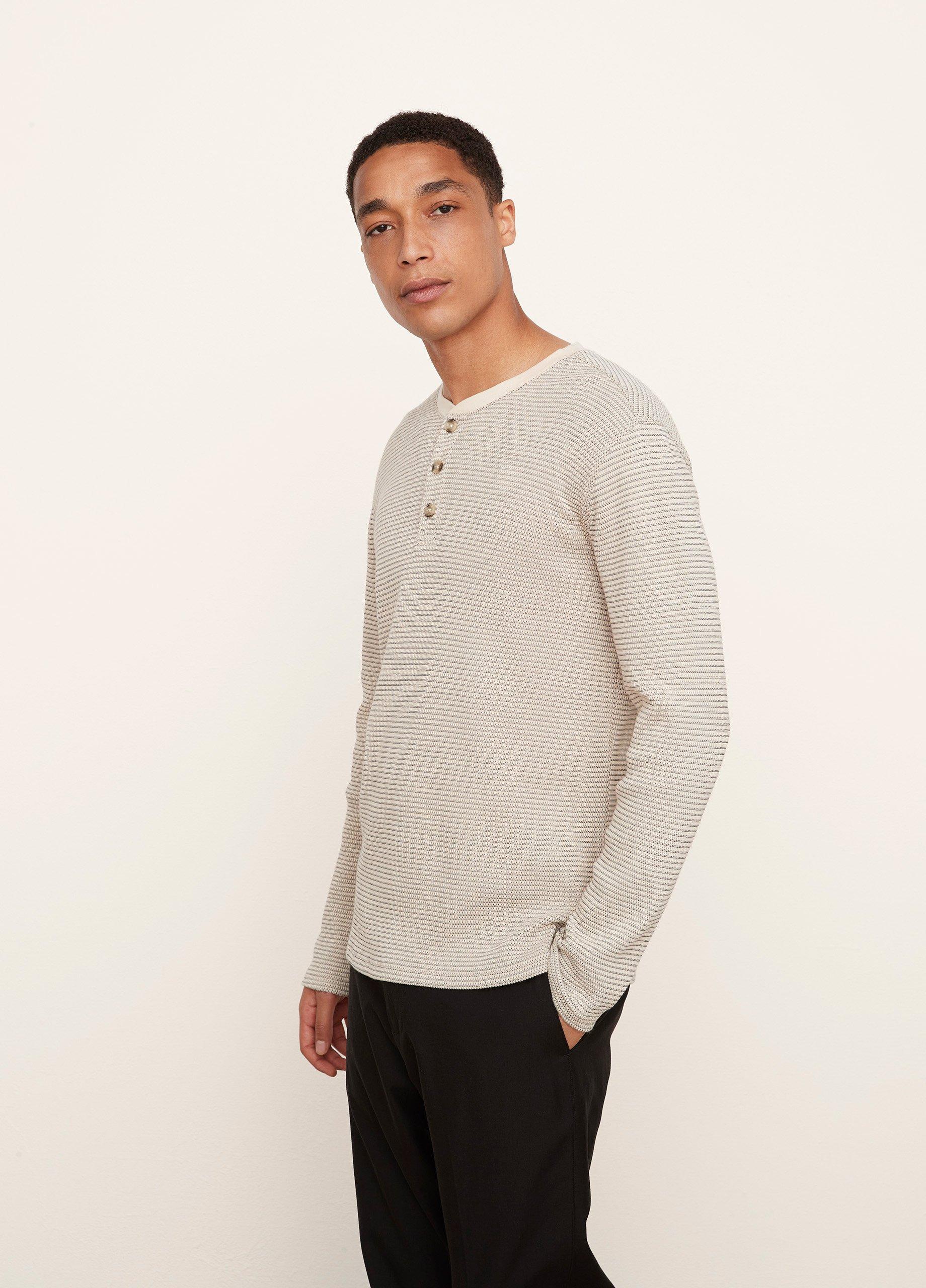 Thermal Stripe Long Sleeve Henley image number 2