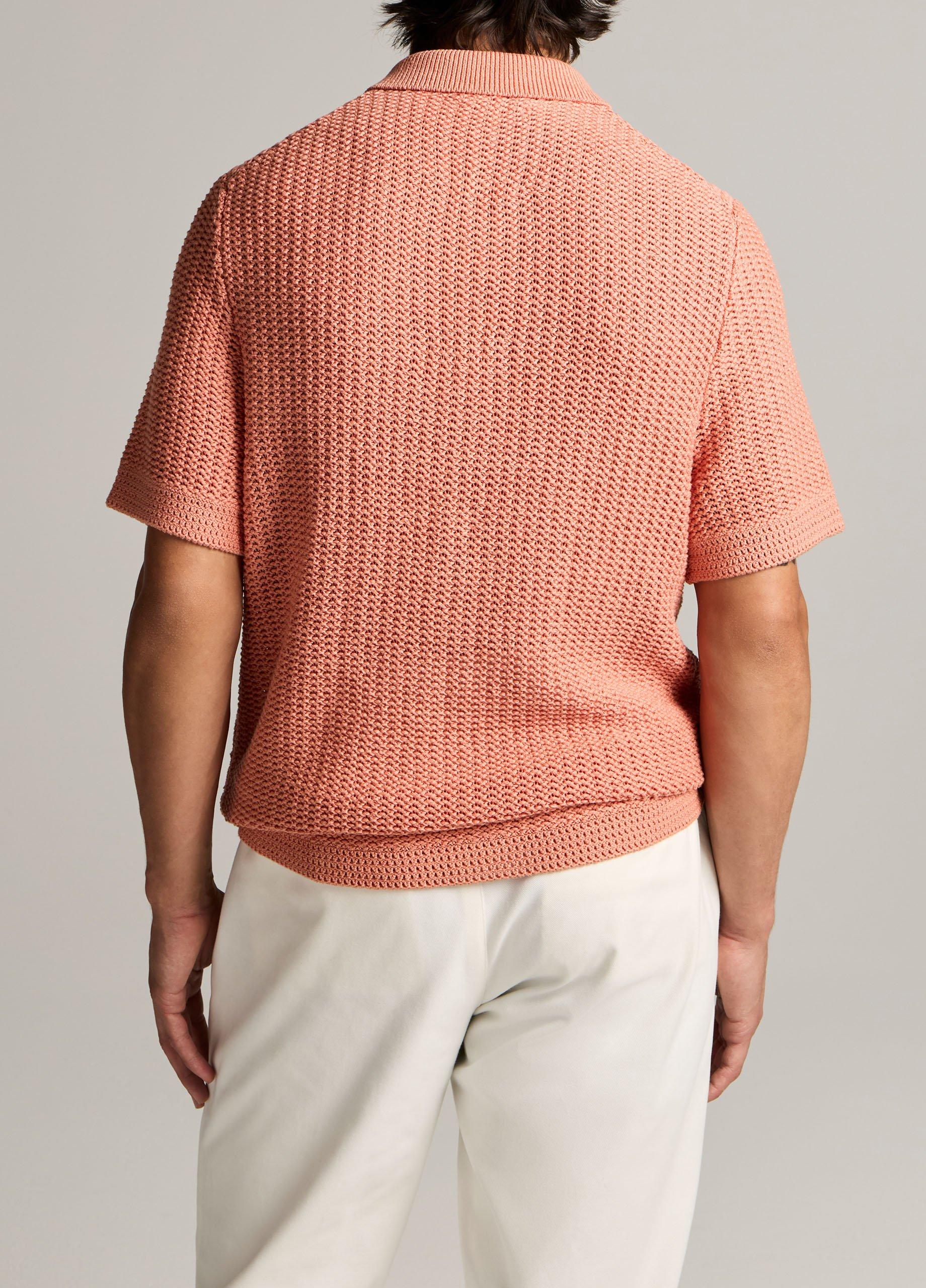 Cotton Crochet Button-Front Shirt image number 2