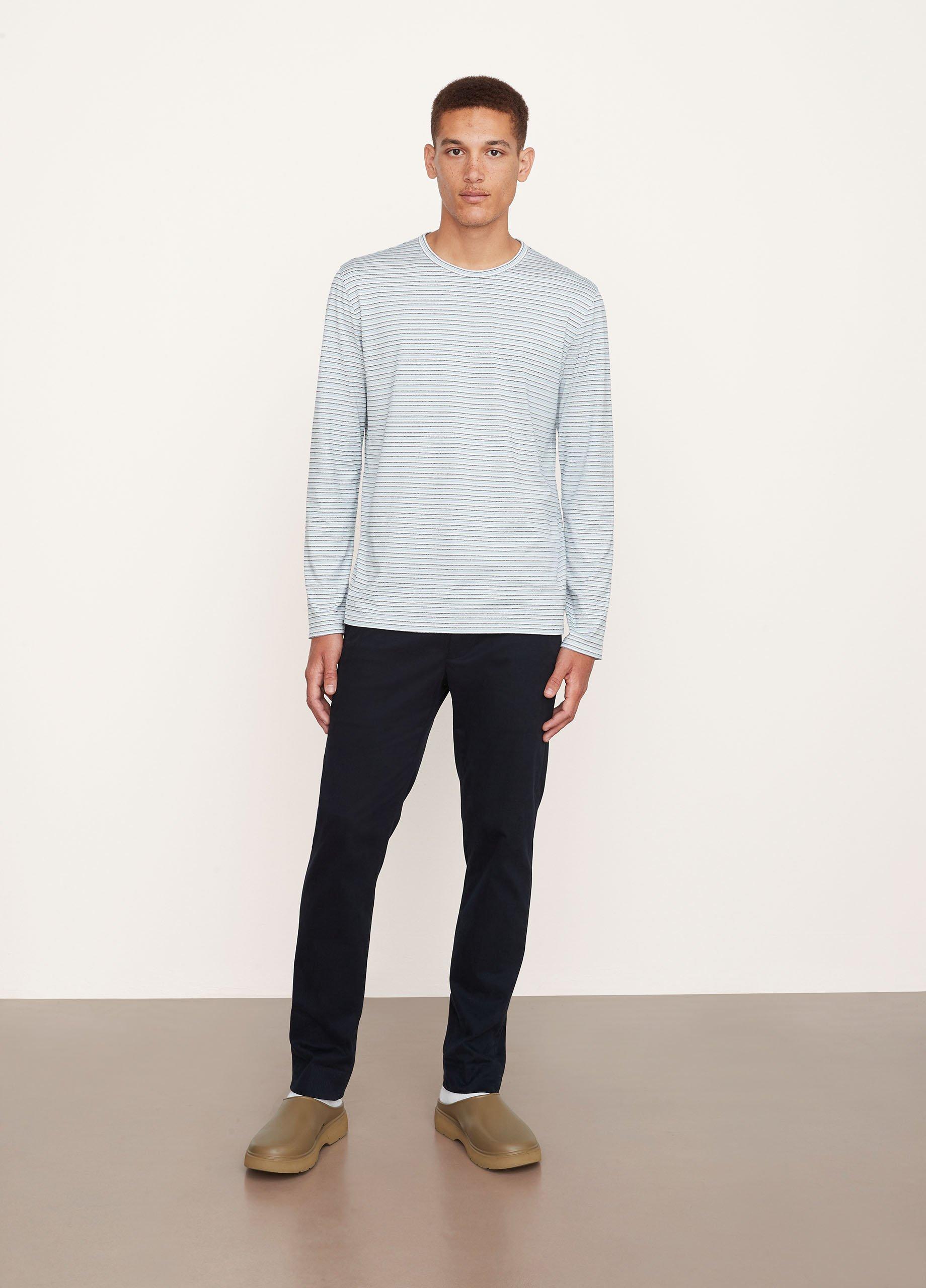 Slub Stripe Long Sleeve T-Shirt in Vince Products Men | Vince