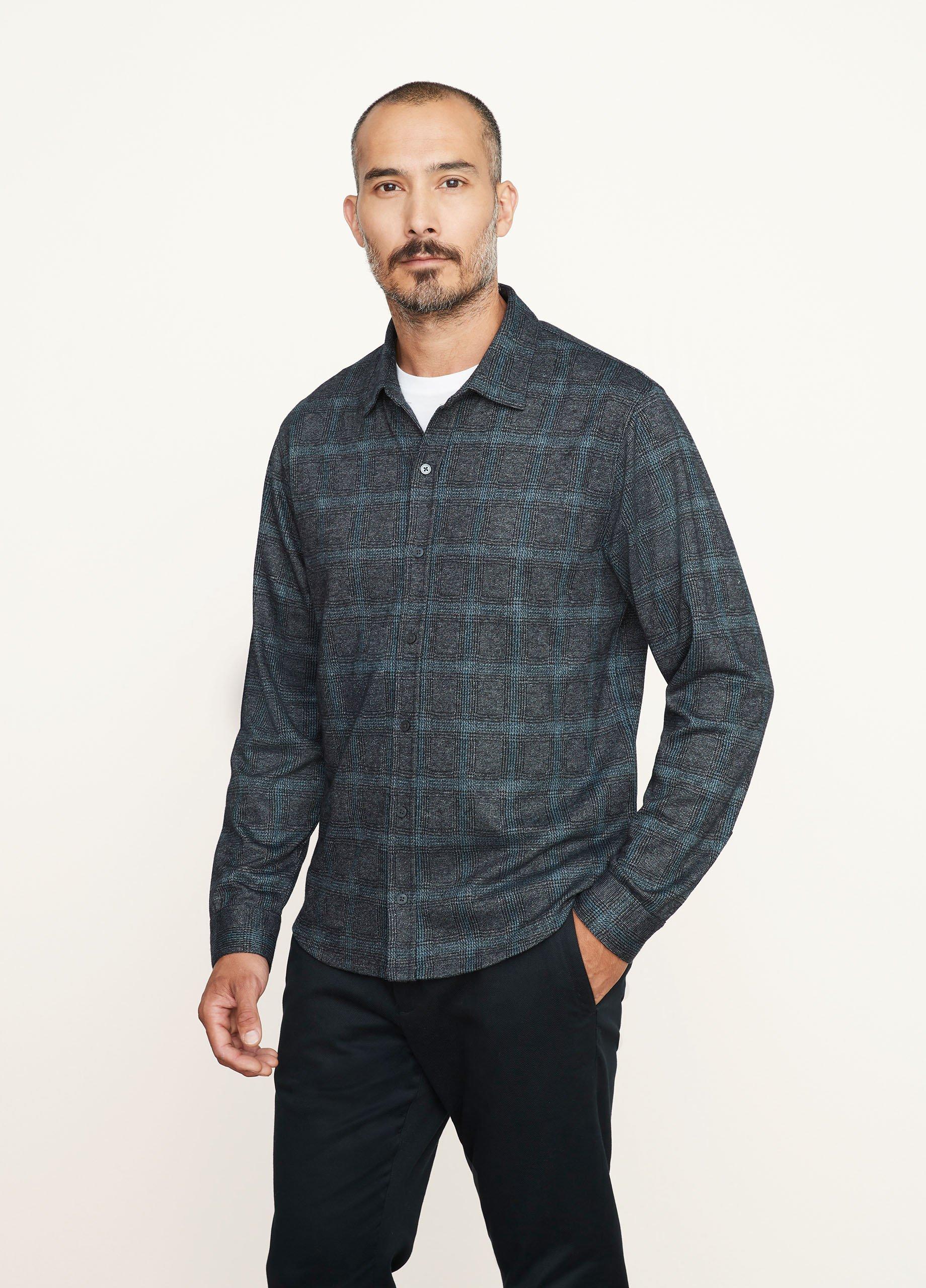 Plaid Jacquard Button-Down Shirt image number 1