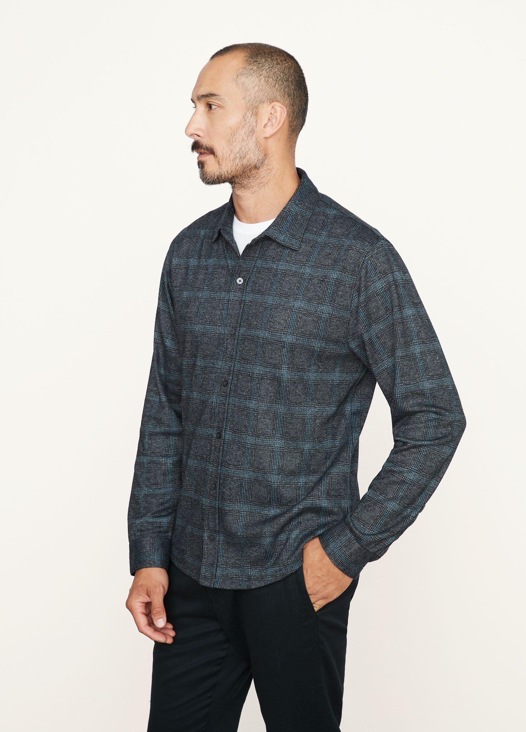 Plaid Jacquard Button-Down Shirt image number 2