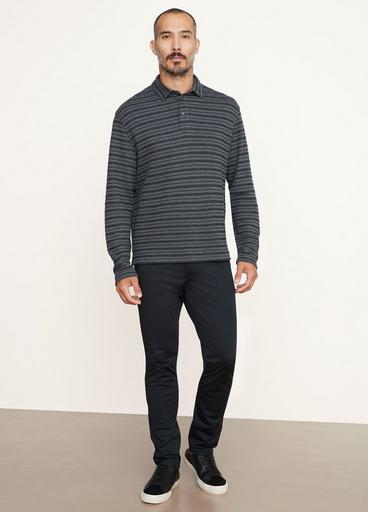 Double Knit Jacquard Long Sleeve Polo image number 0