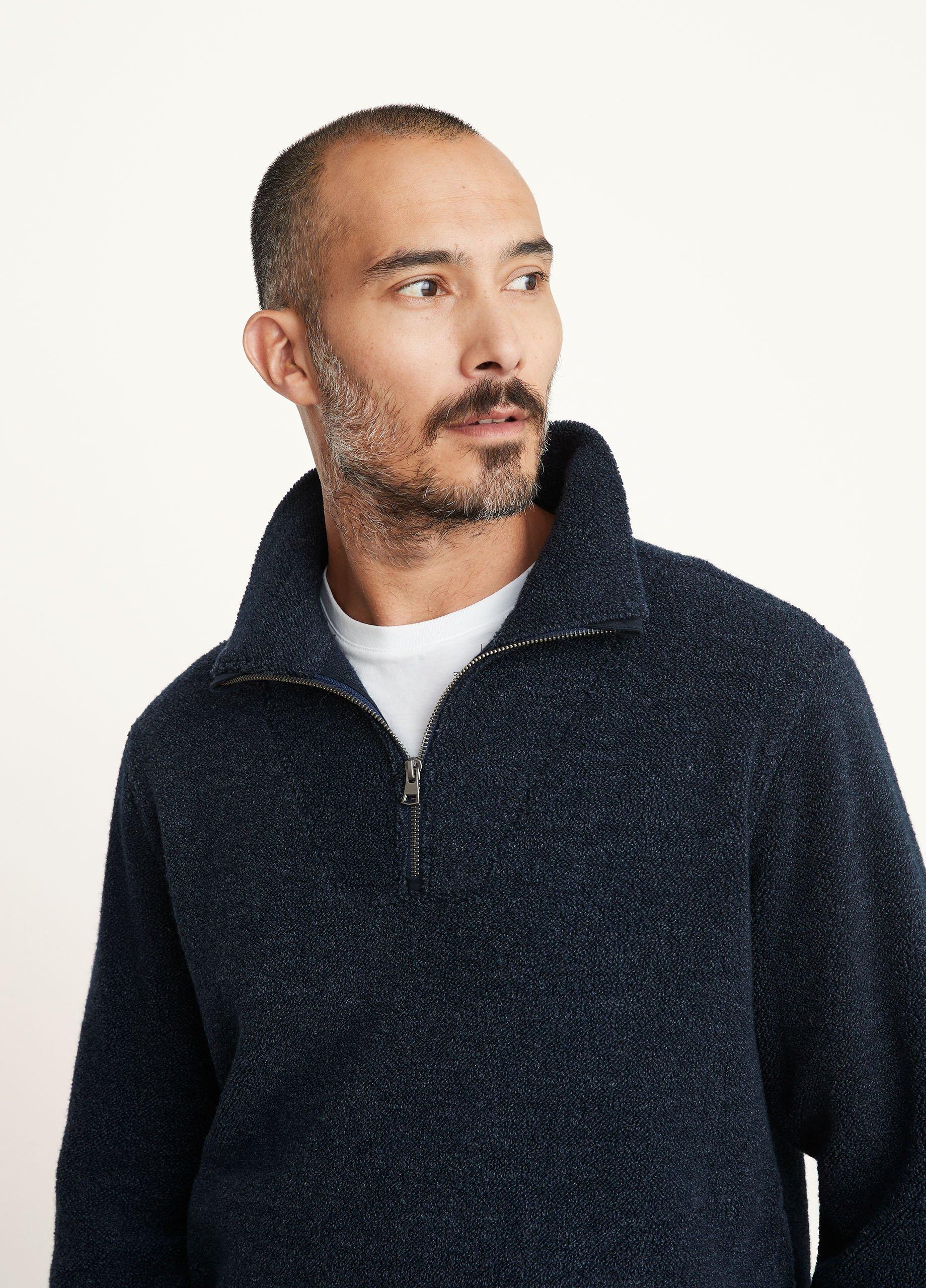 French Terry Quarter-Zip Sweater image number 1