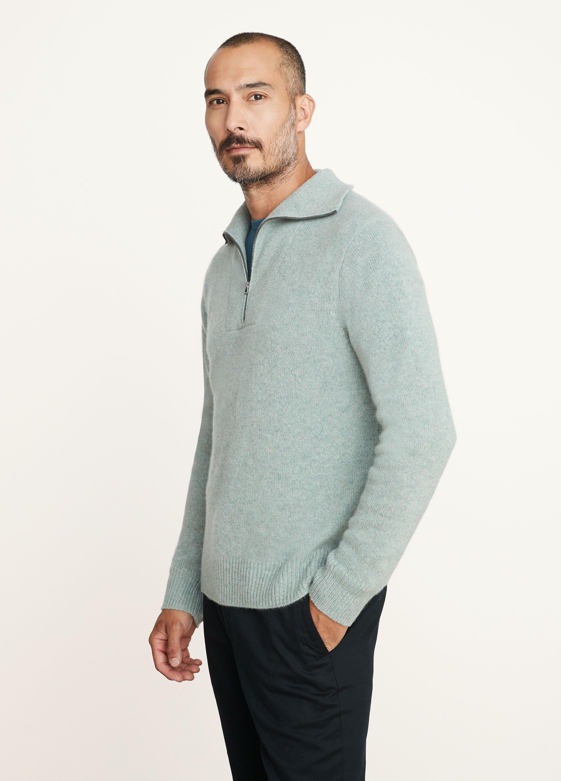 Plush Cashmere Quarter-Zip Sweater in Vince Products Men | Vince