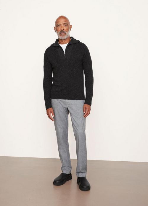 Plush Cashmere Quarter Zip Long Sleeve Sweater
