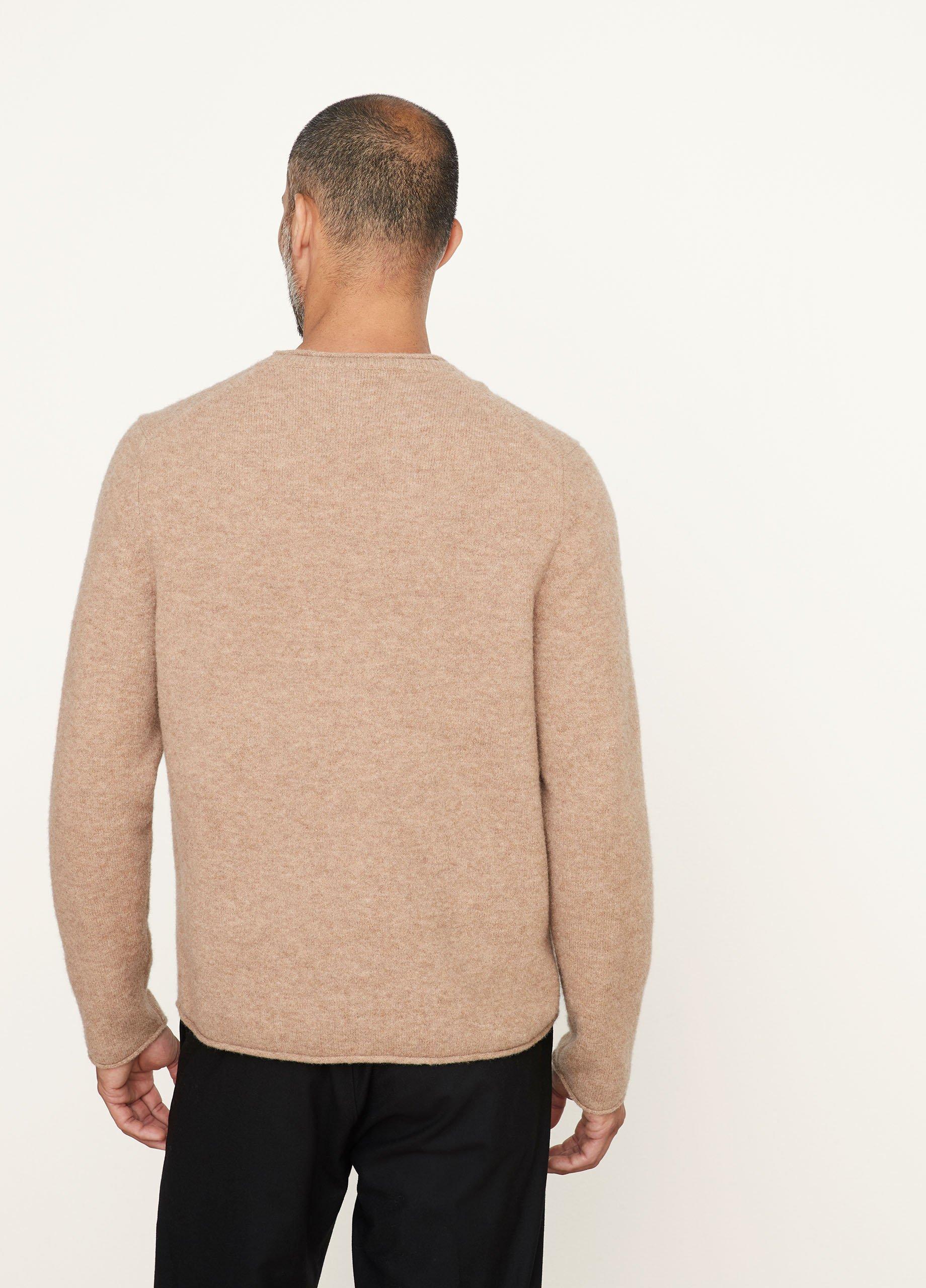 Alpaca-Blend Long Sleeve Crew Neck Sweater in Vince Products Men