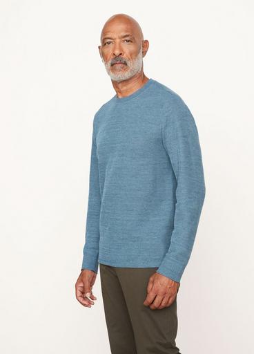 Heather Thermal Long Sleeve Crew Neck T-Shirt image number 2