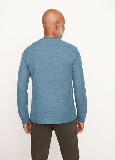 Heather Thermal Long Sleeve Crew Neck T-Shirt image number 3