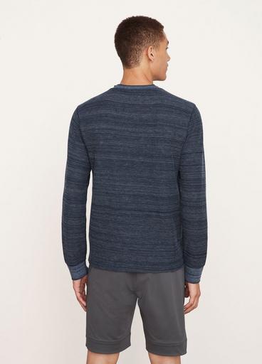 Heather Thermal Long Sleeve Crew Neck Shirt image number 3