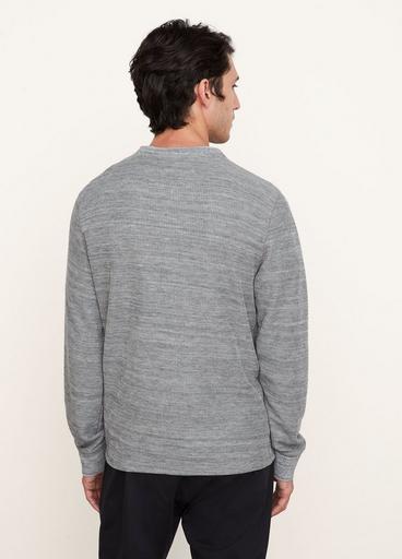 Heather Thermal Long Sleeve Crew Neck T-Shirt image number 3
