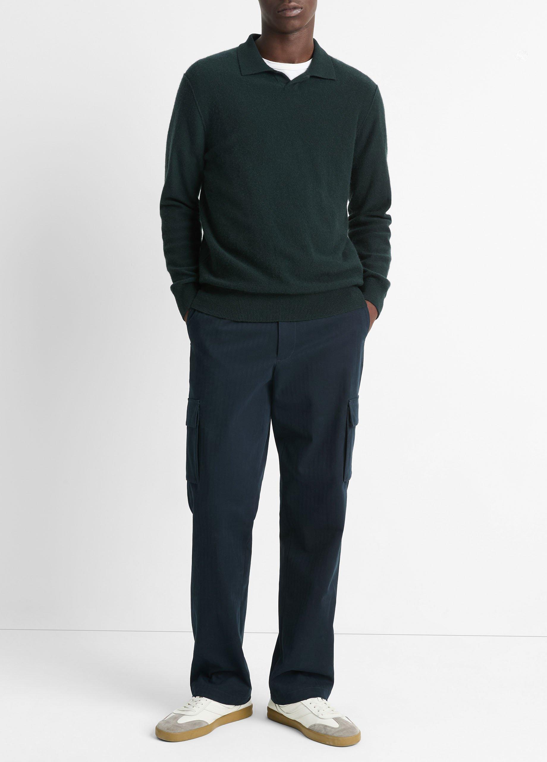 Plush Cashmere Johnny-Collar Polo image number 0
