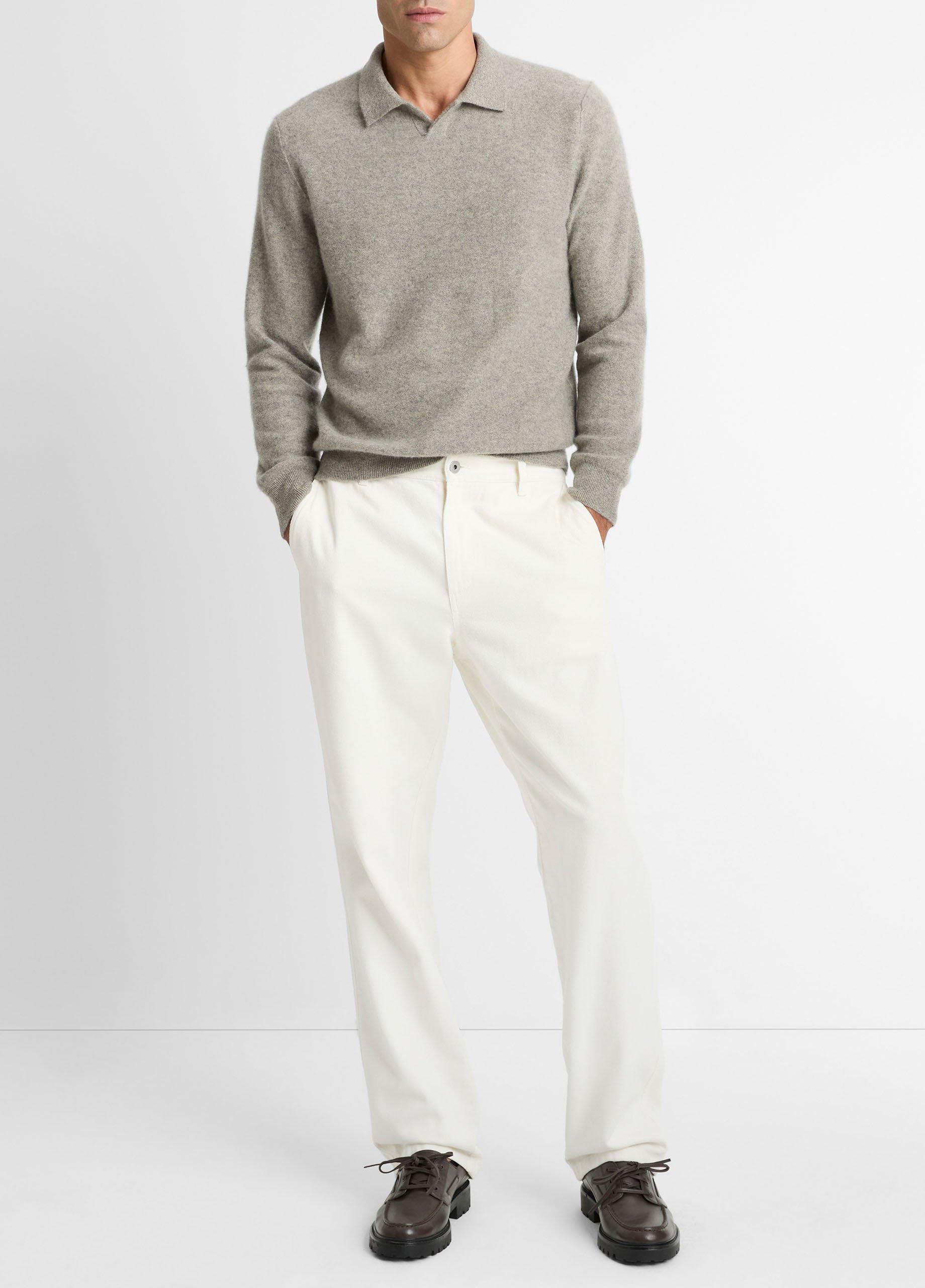 Plush Cashmere Johnny-Collar Polo image number 3