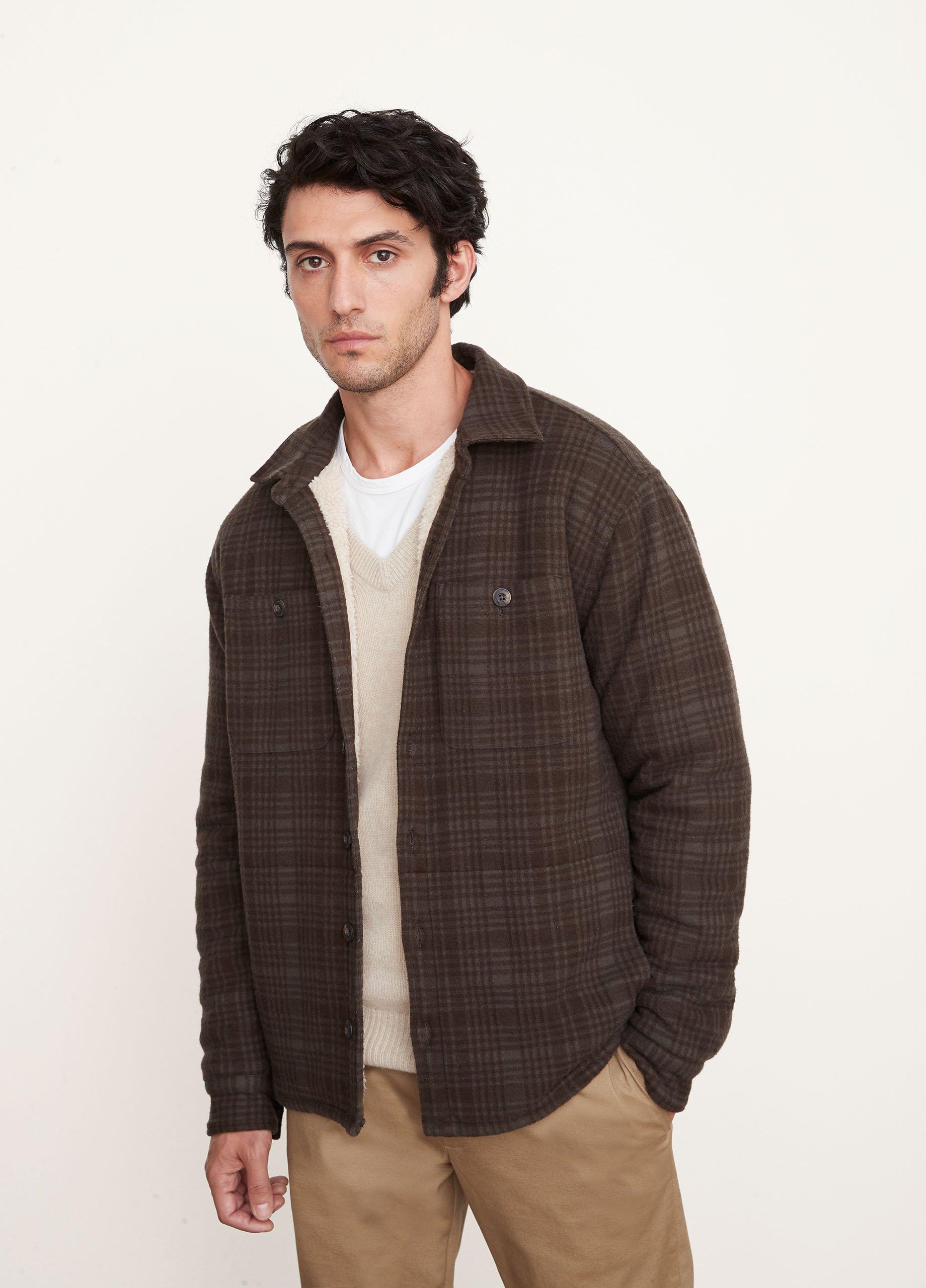 Plaid Sherpa Shirt Jacket image number 1