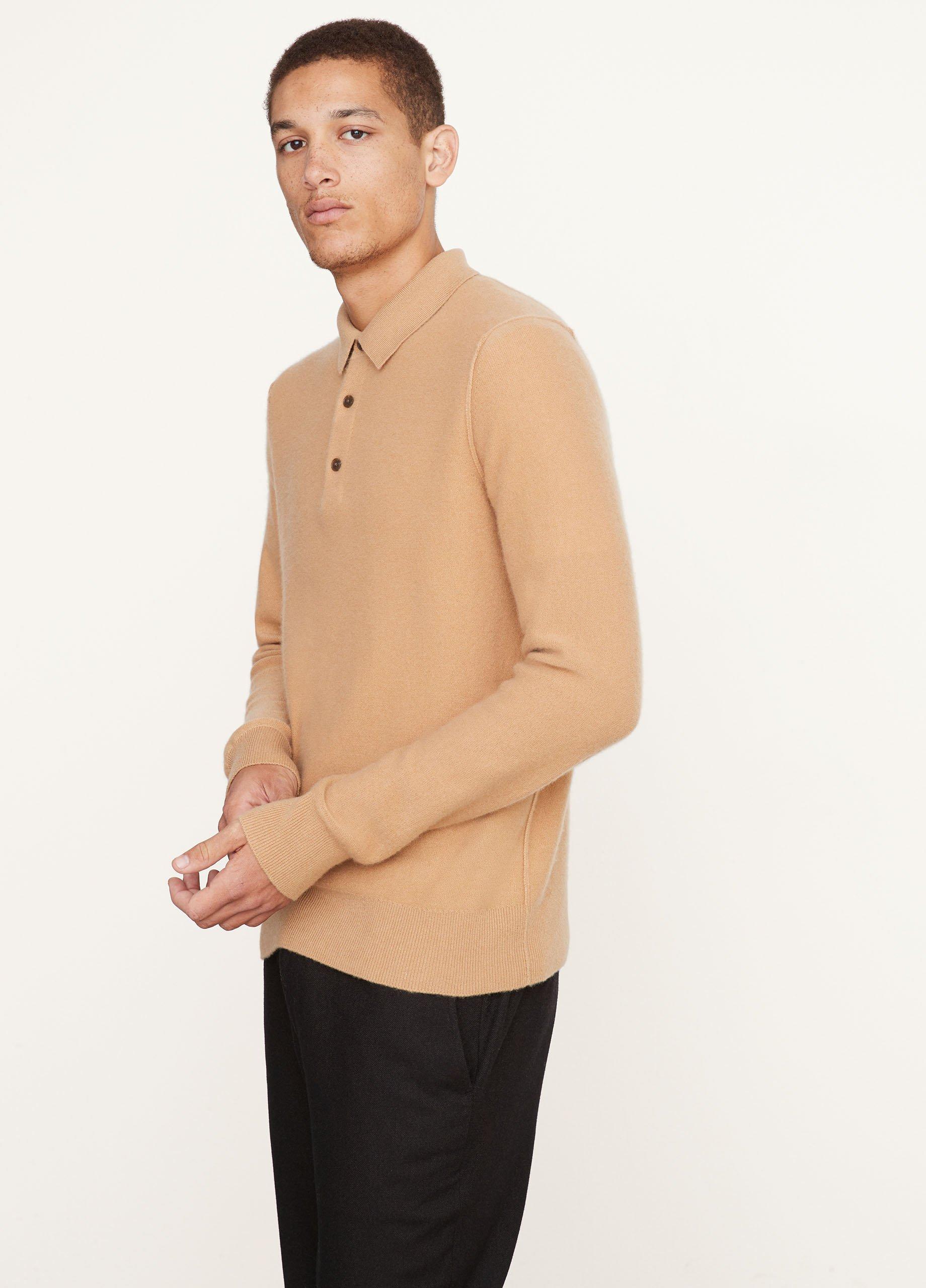 Plush Cashmere Long Sleeve Polo image number 2