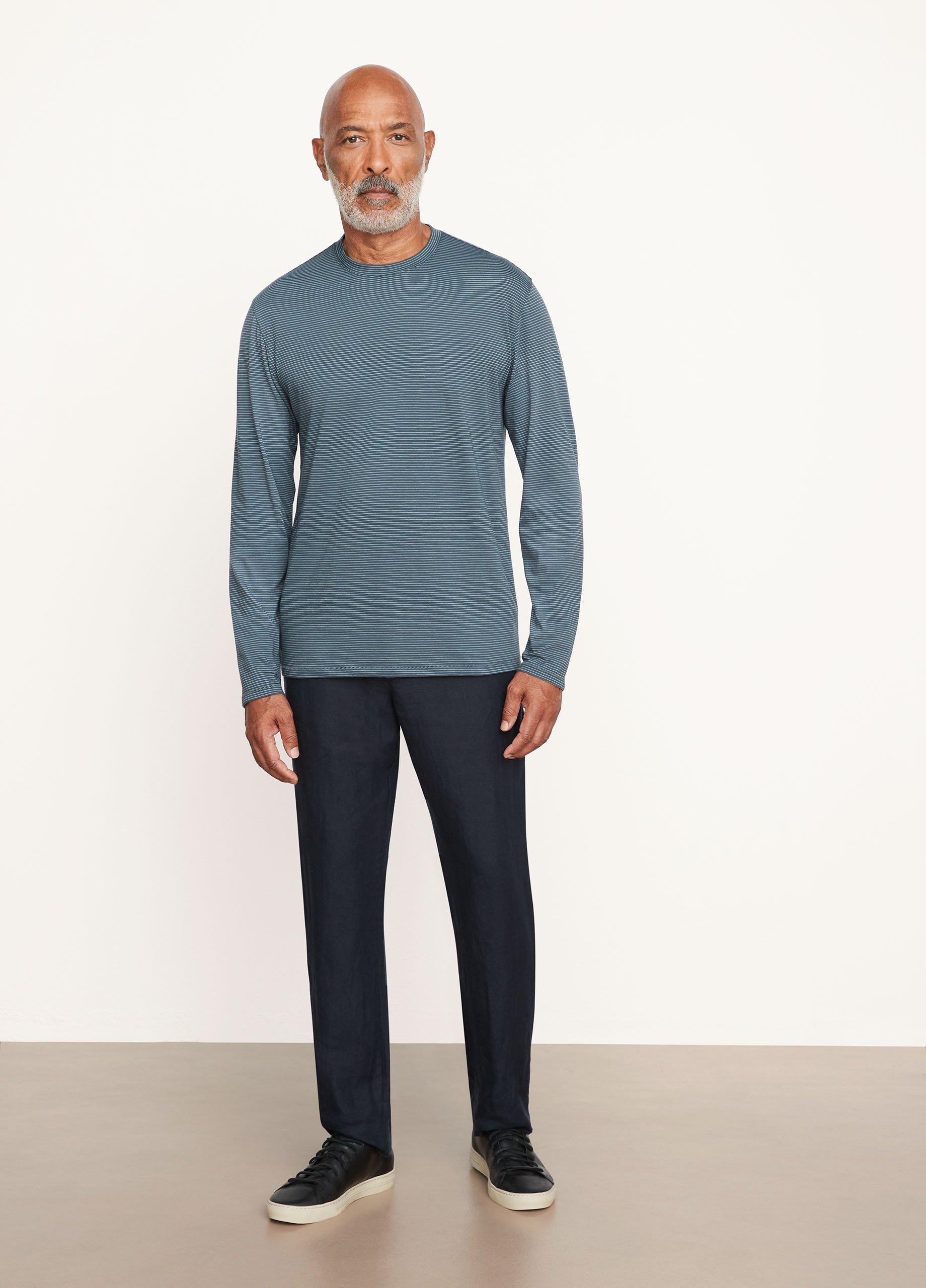 Micro-Stripe Long Sleeve T-Shirt image number 0