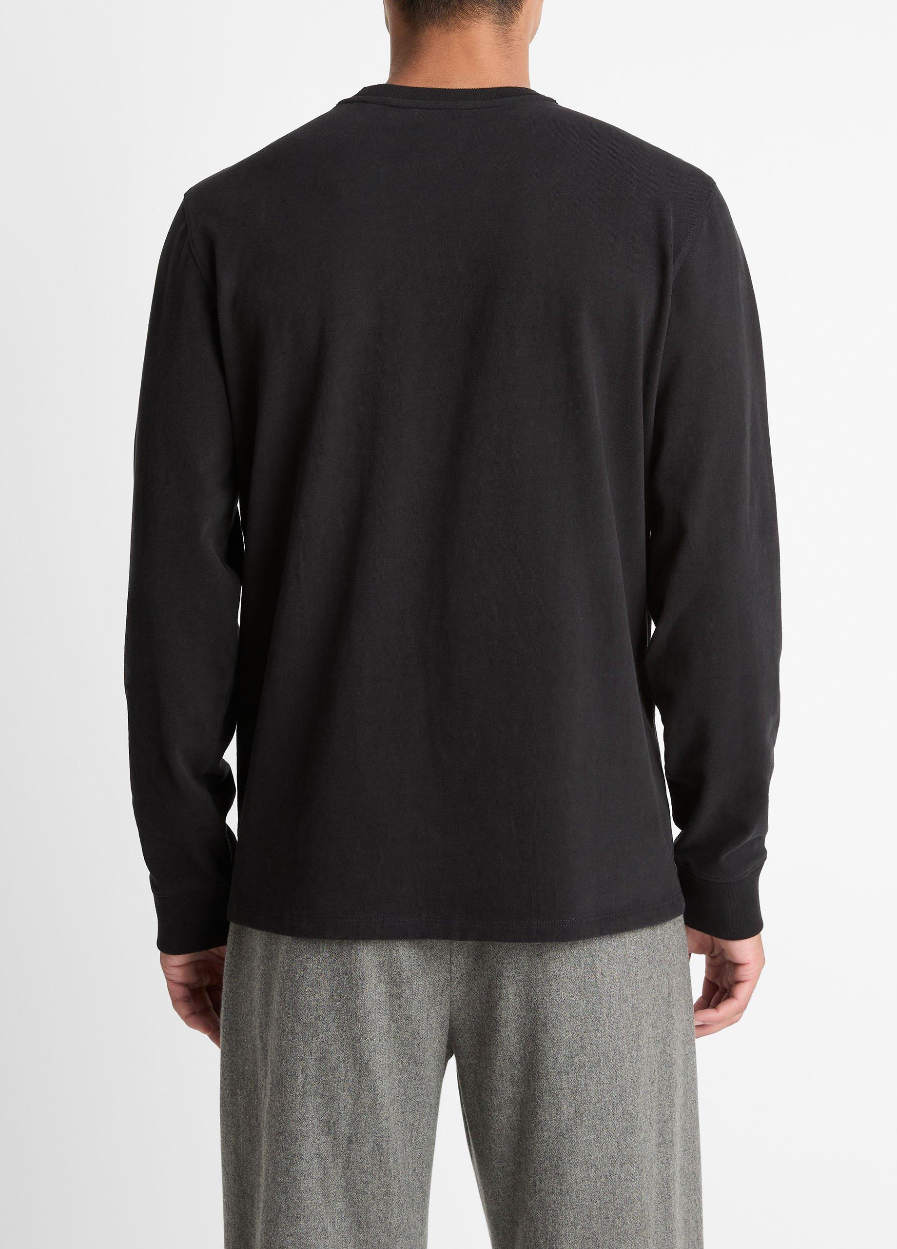 Sueded Jersey Long-Sleeve Pocket T-Shirt image number 2