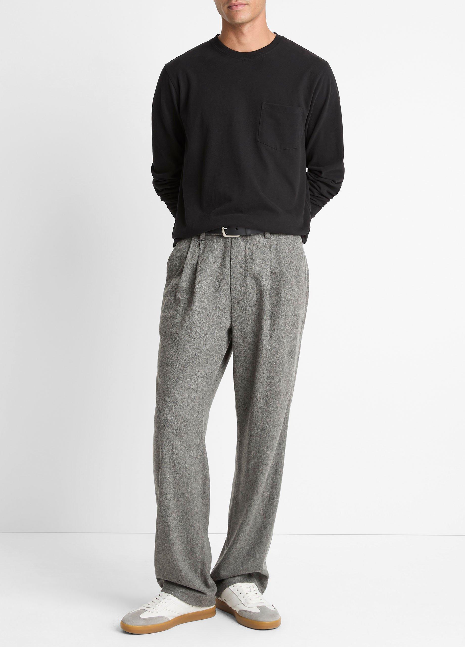 Sueded Jersey Long-Sleeve Pocket T-Shirt image number 3