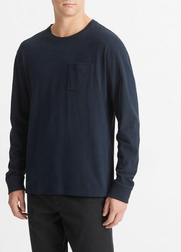 Sueded Jersey Long Sleeve Crew Neck T-Shirt image number 2