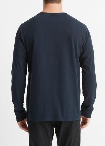Sueded Jersey Long Sleeve Crew Neck T-Shirt image number 3
