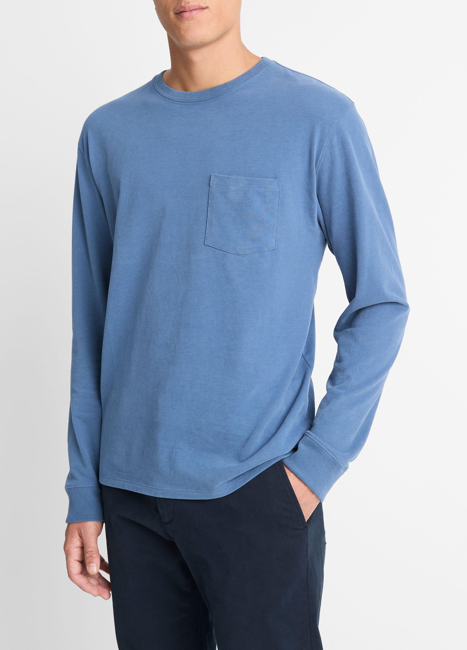Sueded Jersey Long-Sleeve Pocket T-Shirt image number 2