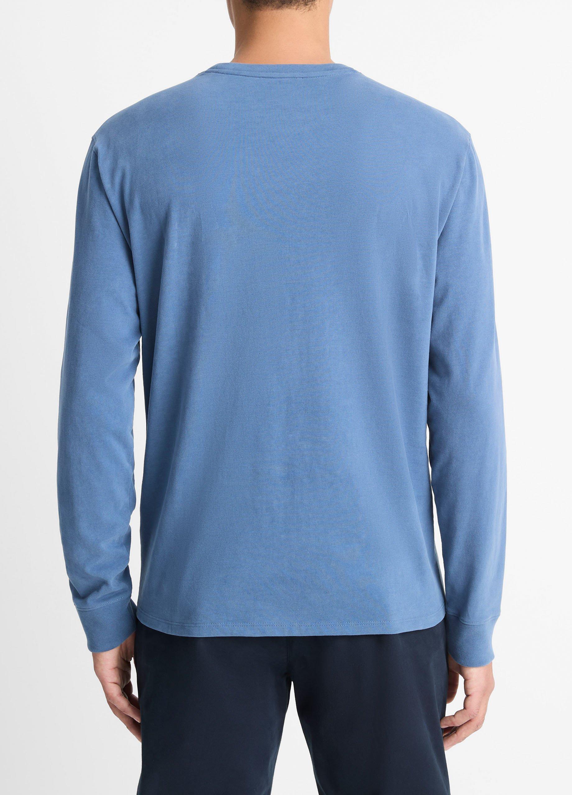Sueded Jersey Long-Sleeve Pocket T-Shirt image number 3