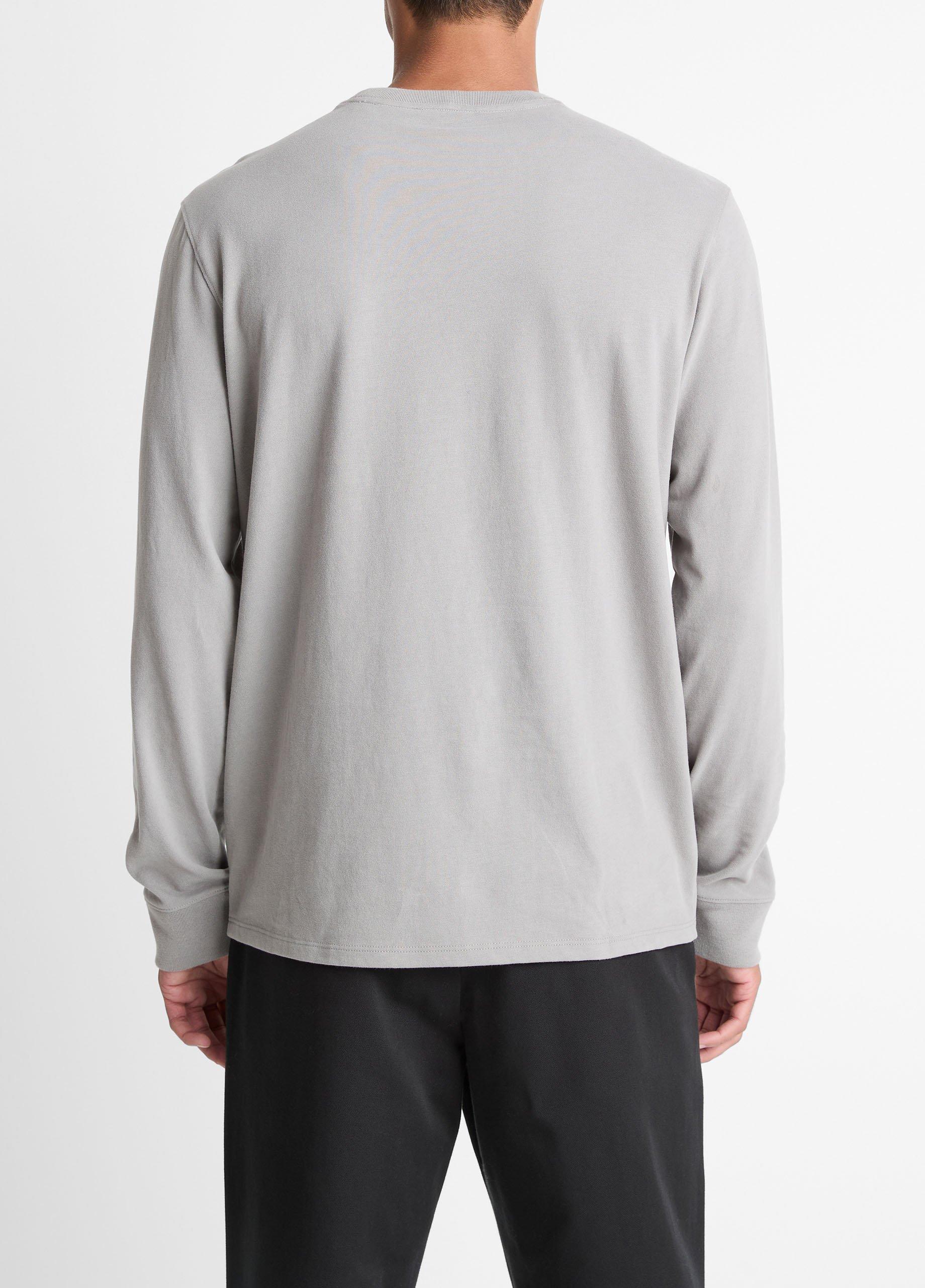 Sueded Jersey Long-Sleeve Pocket T-Shirt image number 2