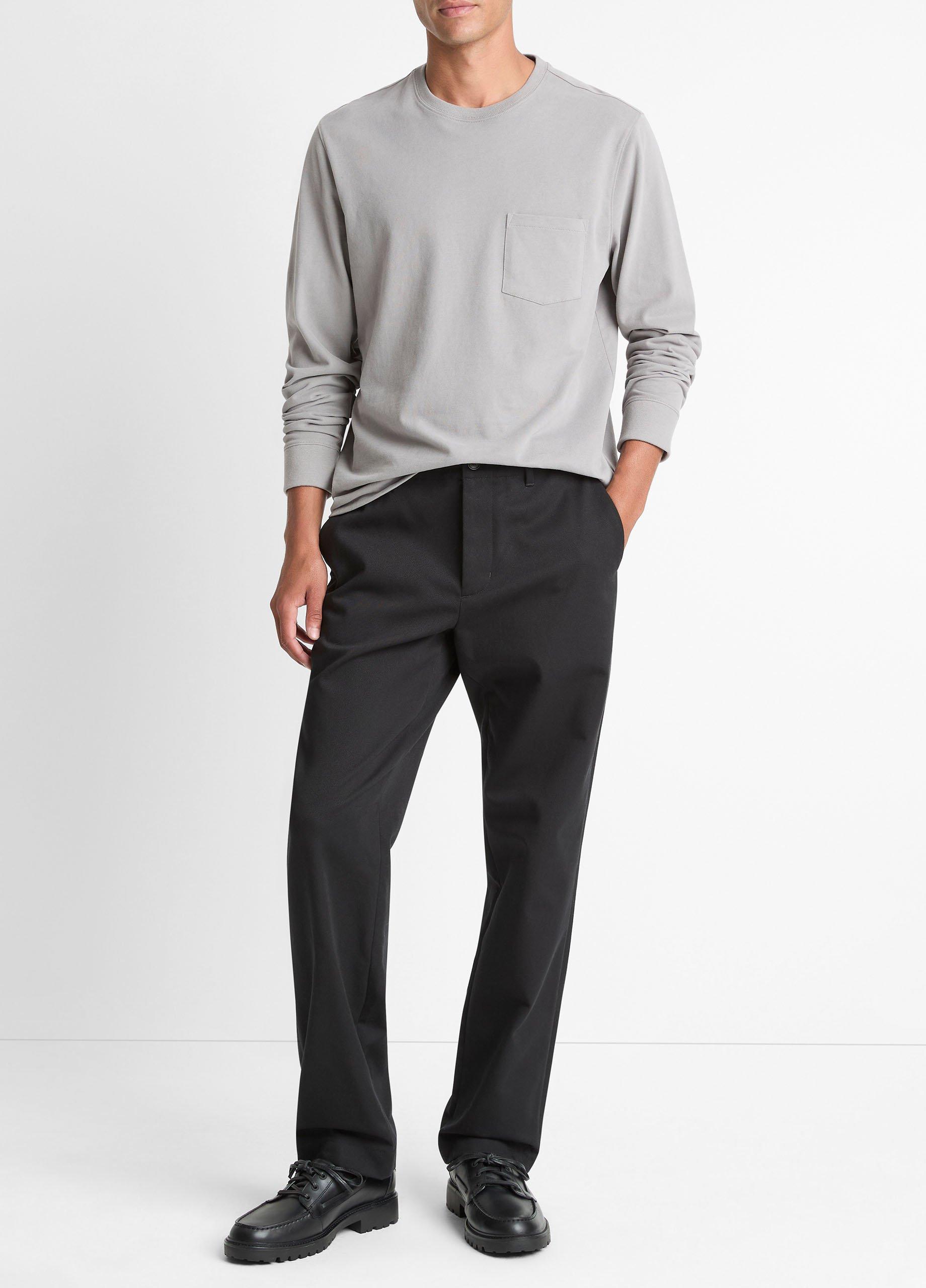 Sueded Jersey Long-Sleeve Pocket T-Shirt image number 3