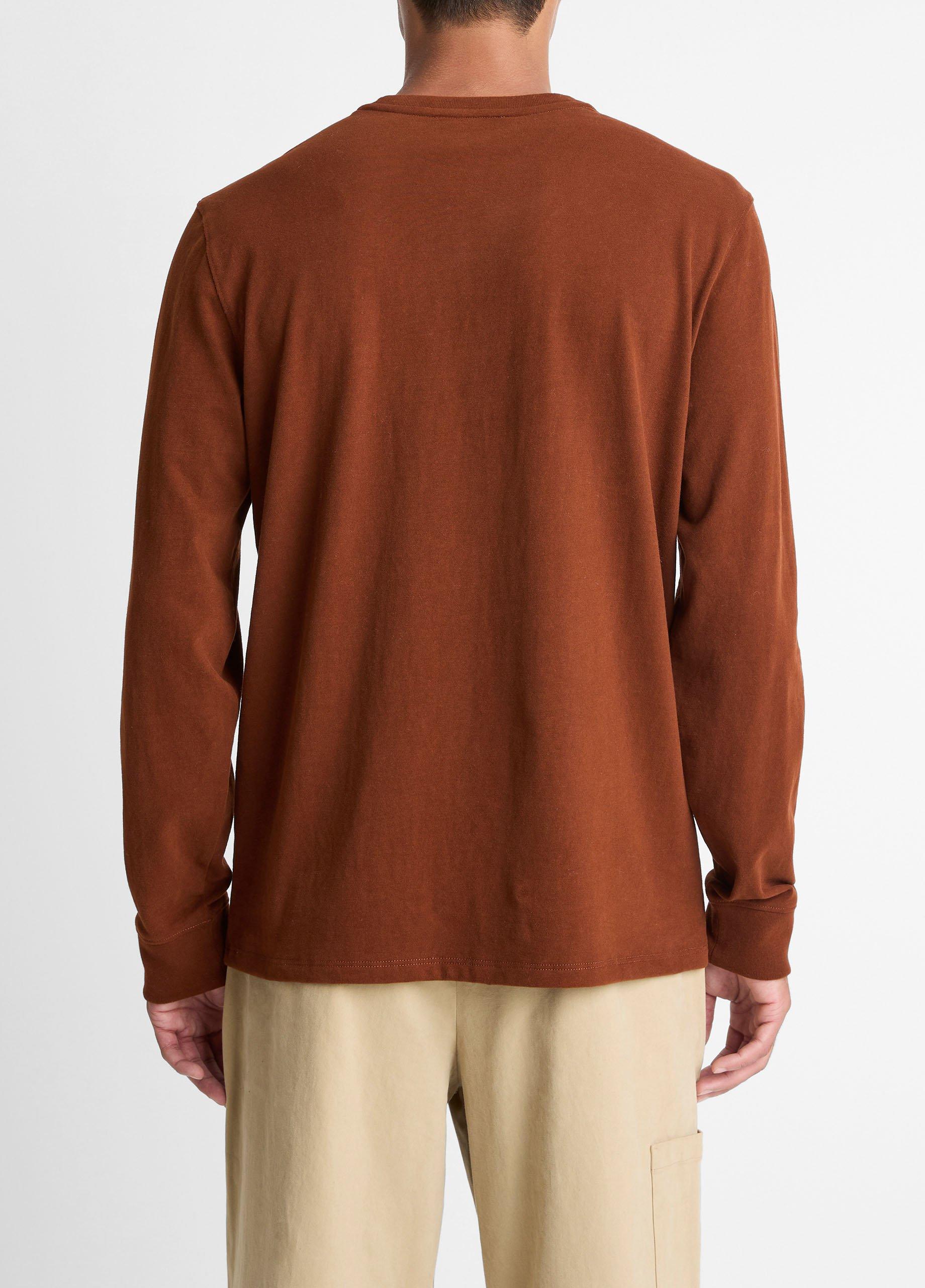 Sueded Jersey Long-Sleeve Pocket T-Shirt image number 2