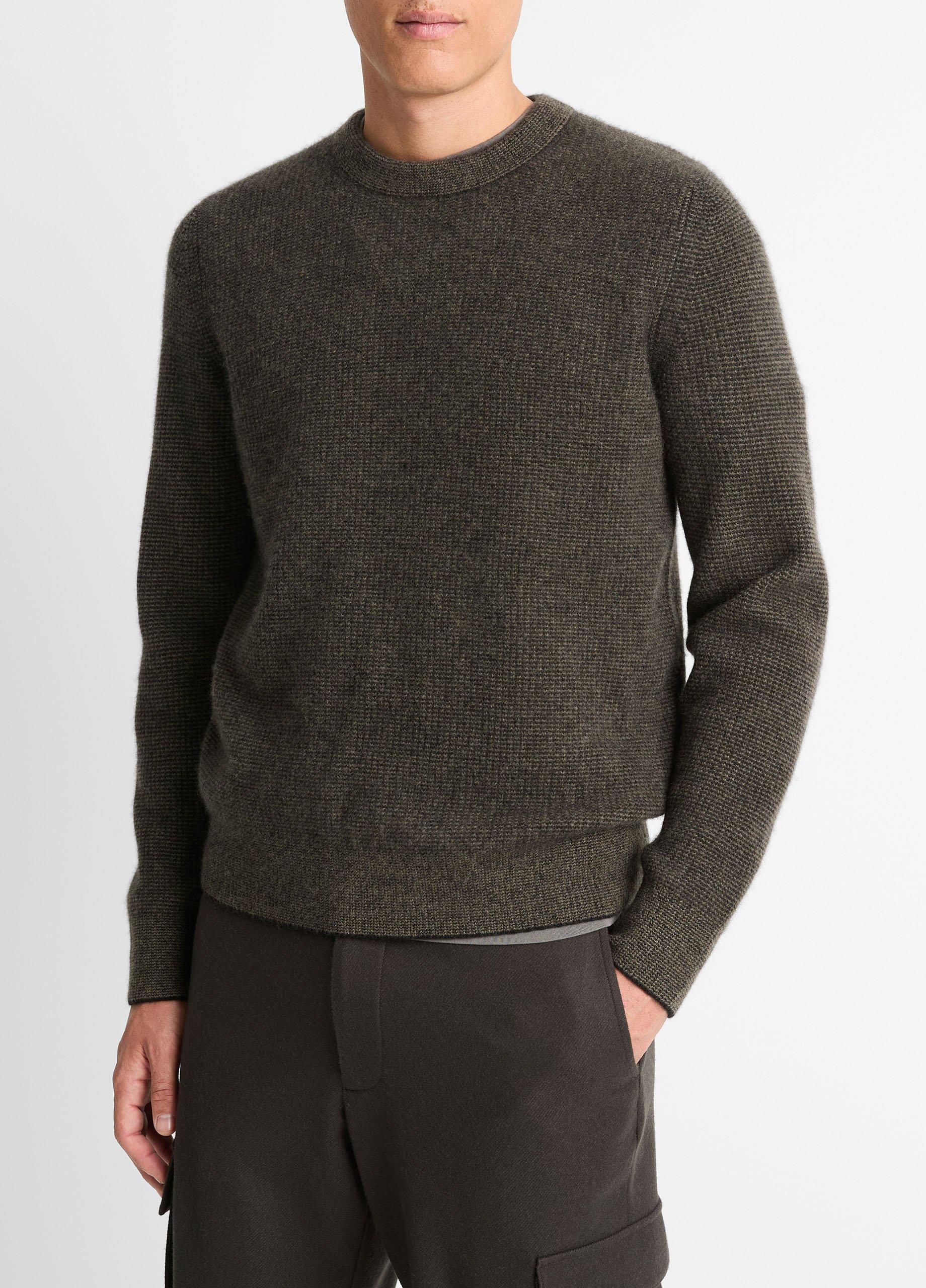 Vince Men s Cashmere Crewneck Sweater Black Frog Size Large