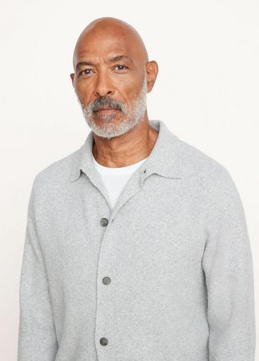 Felted Button Down Overshirt image number 1